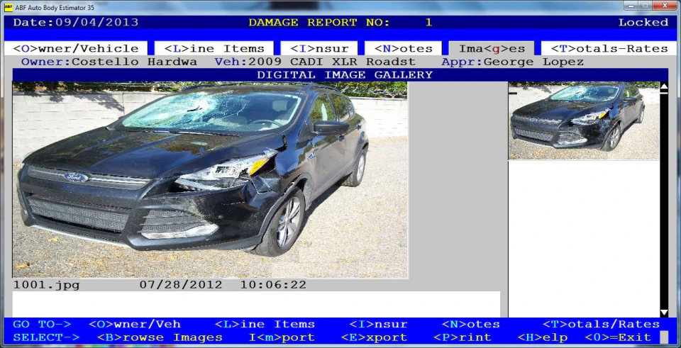 screenshot of Auto Body Estimator 33